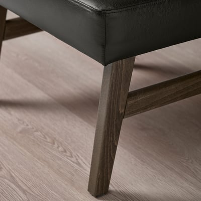EKENÄSET Reposapiés, efecto de nogal/Grann/Bomstad negro