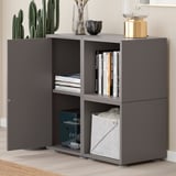 EKET Combinación de gabinete+patas, gris oscuro, 27 1/2x13 3/4x28 3/8 "