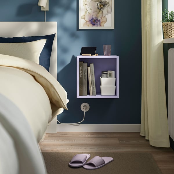 EKET Estantería de pared, lila claro, 13 3/4x9 7/8x13 3/4 "