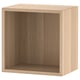 Opción: EKET Gabinete, efecto de roble teñido en blanco, 13 3/4x9 7/8x13 3/4 "