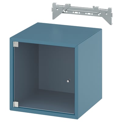 EKET Vitrina de pared, azul grisáceo oscuro, 13 3/4x13 3/4x13 3/4 "