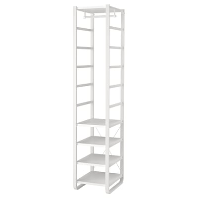 ELVARLI Combinación de armario, blanco, 17 1/2x21 5/8x85 "
