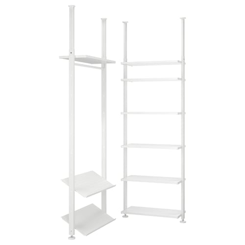 ELVARLI Combinación de armario, blanco, 36 1/8/36 1/8x87 1/4-137 3/4 "
