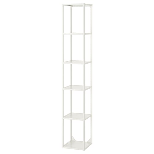 ENHET Armazón alto+estantes, blanco, 12x12x72 "