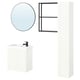 ENHET Baño, antracita/armazón blanco, 24 "