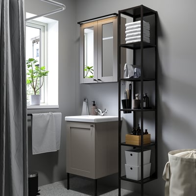 ENHET Baño, antracita/armazón gris, 18 "