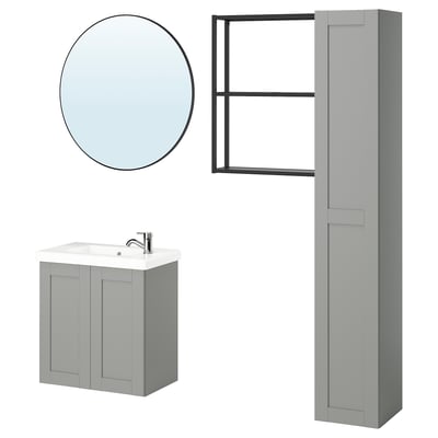 ENHET Baño, antracita/armazón gris, 24 "