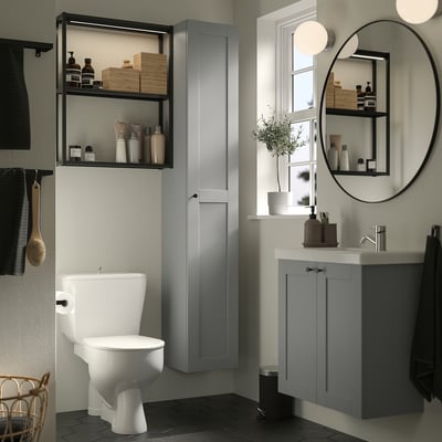 ENHET Baño, antracita/armazón gris, 24 "