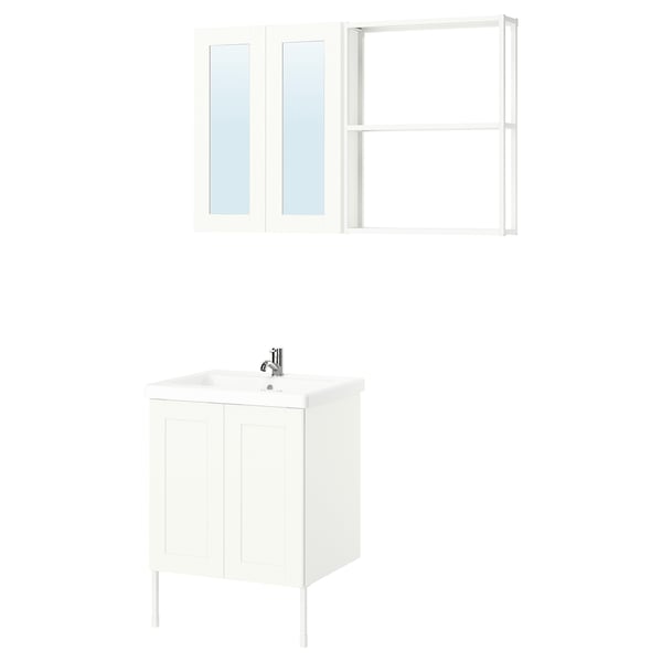 ENHET Baño, blanco/armazón blanco, 24 "