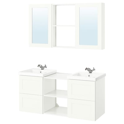ENHET Baño, blanco/armazón blanco, 18 "