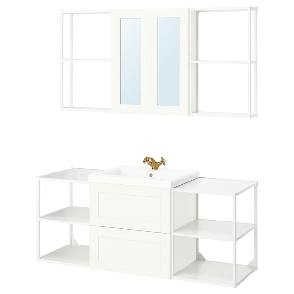 ENHET Baño, blanco/armazón blanco, 24 "