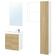 Opción: ENHET Baño, blanco/efecto de roble, 24 "