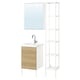 ENHET Baño, blanco/efecto de roble, 18 "