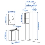 ENHET Baño, blanco, 24 "