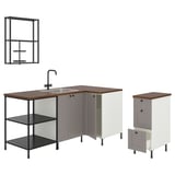 ENHET Cocina de esquina, antracita/armazón gris
