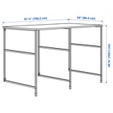 ENHET Combinación de almacenaje, antracita/blanco laminado, 61 1/2x34x40 5/8 "