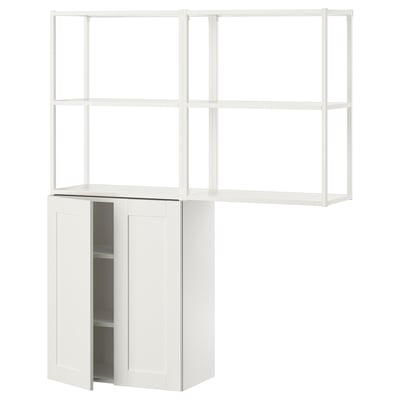 ENHET Combinación de almacenaje, blanco/armazón blanco, 48x12 3/4x60 "