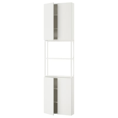 ENHET Combinación de almacenaje, blanco, 24x6 3/4x90 "