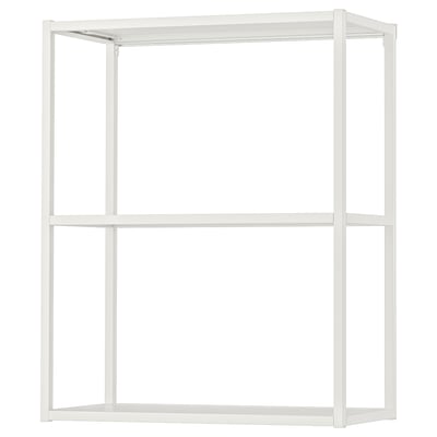 ENHET Estructura de pared+estantes, blanco, 24x12x30 "