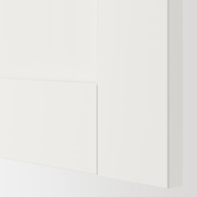 ENHET Gabinete alto+1 puerta, blanco/blanco armazón, 12x12 3/4x72 "