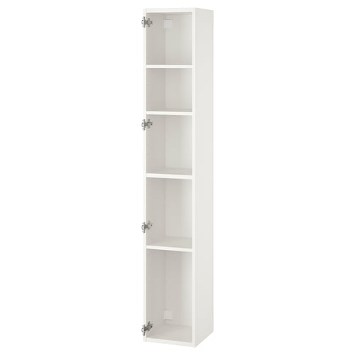 ENHET Gabinete alto+4 estantes, blanco, 12x12x72 "