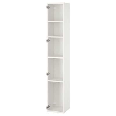 ENHET Gabinete alto+4 estantes, blanco, 12x12x72 "
