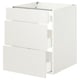 ENHET Gabinete bajo+3 cajones, blanco, 24x24 3/4x30 "