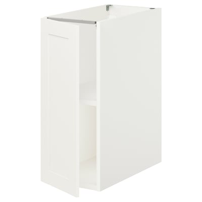 ENHET Gabinete bajo estante/puerta, blanco/blanco armazón, 12x24 3/4x30 1/8 "