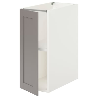ENHET Gabinete bajo estante/puerta, blanco/gris armazón, 12x24 3/4x30 1/8 "