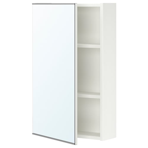 ENHET Gabinete de espejo+1 puerta, blanco, 18x6 3/4x30 "
