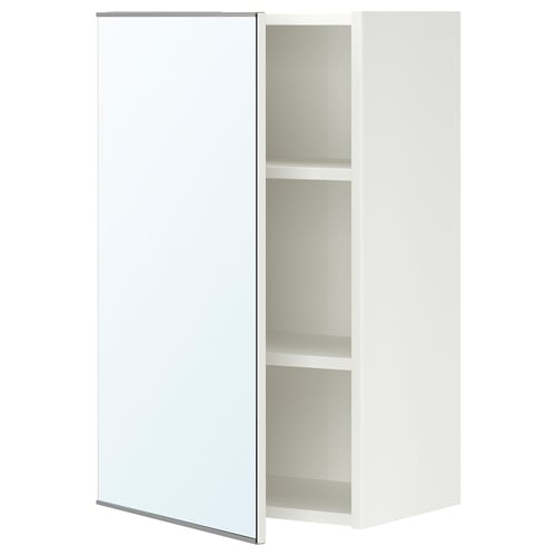 ENHET Gabinete de espejo+1 puerta, blanco, 18x12 3/4x30 "
