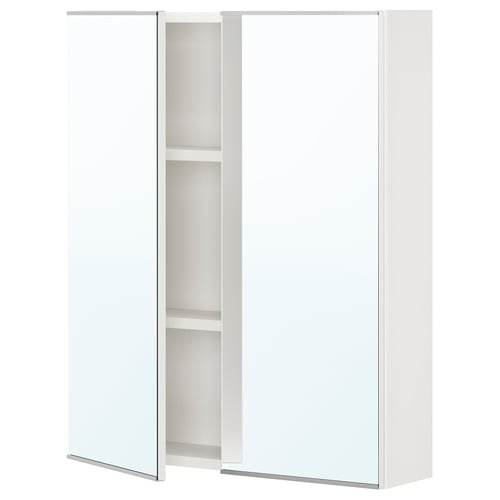 ENHET Gabinete de espejo+2 puertas, blanco, 24x6 3/4x30 "
