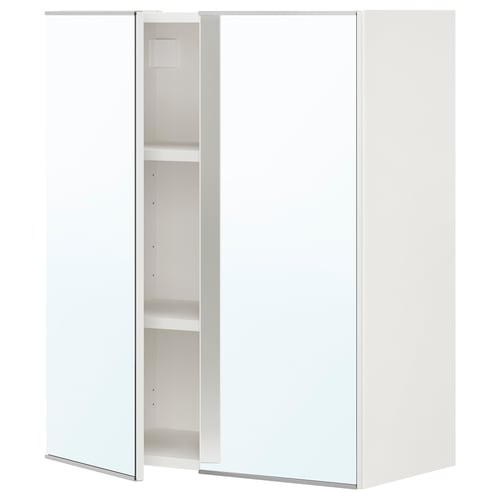 ENHET Gabinete de espejo+2 puertas, blanco, 24x12 3/4x30 "
