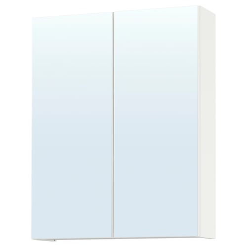 ENHET Gabinete de espejo+puertas, blanco, 24x6 5/8x30 "