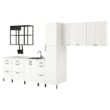ENHET Lavandería, antracita/blanco, 156x25 5/8x84 1/2 "
