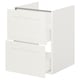 Opción: ENHET Mueble para baño+2 cajones, blanco/blanco armazón, 18x18 3/4x24 "