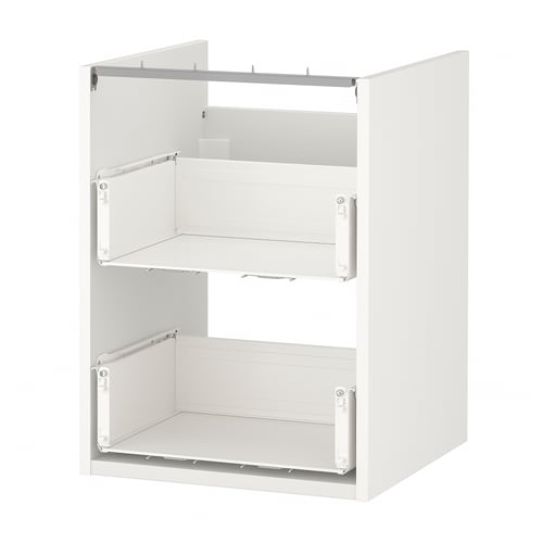 ENHET Mueble para baño+2 cajones, blanco, 18x18x24 "