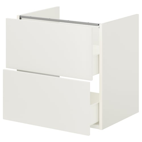 ENHET Mueble para baño+2 cajones, blanco, 24x18 3/4x24 "