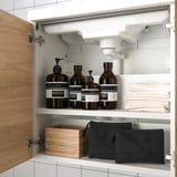 ENHET Mueble para baño+2 puertas, blanco/efecto de roble, 24x12 3/4x24 "