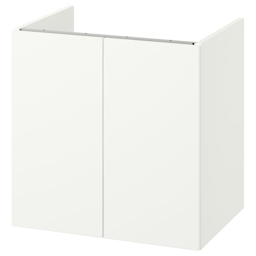 ENHET Mueble para baño+puertas, blanco, 24x18 5/8x24 "