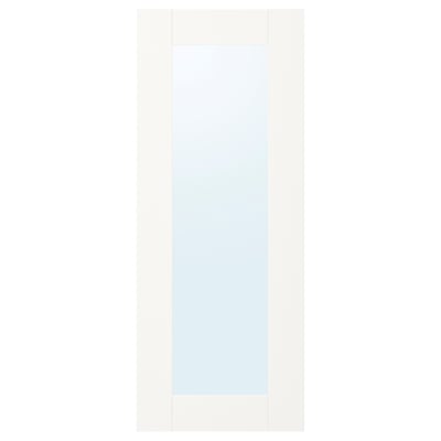 ENHET Puerta de espejo, blanco armazón, 12x30 "