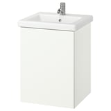 ENHET / TVÄLLEN Tocador baño+puerta/lavamanos/grifo, blanco, 19 5/8x19 1/8x26 "