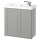 ENHET / TVÄLLEN Tocador de baño+puertas, gris/gris armazón, 25 1/2x13 1/8x26 "