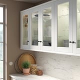 ENKÖPING Puerta de vidrio, blanco efecto madera, 15x30 "