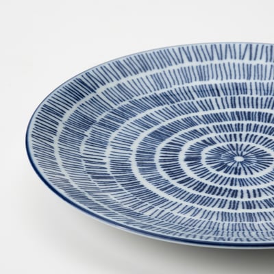 ENTUSIASM Plato, con diseño/azul, 7 "