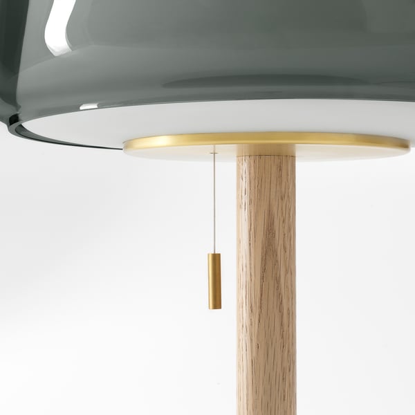 EVEDAL Lámpara de mesa, mármol/gris