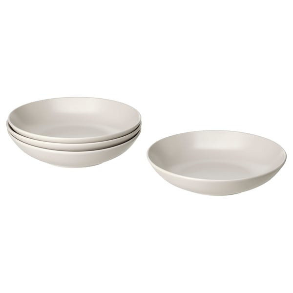 FÄRGKLAR Plato hondo, mate gris claro, 9 "
