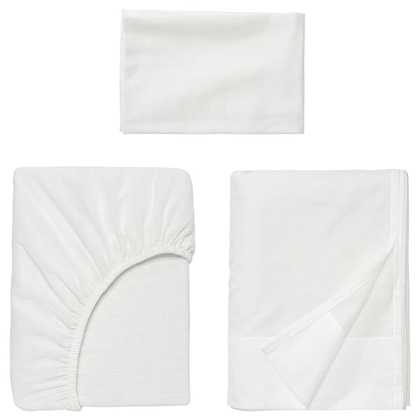 FÄRGMÅRA Juego de sábanas, blanco, Tamaño twin
