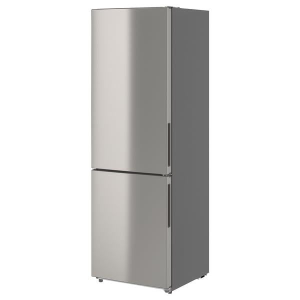 FÄRSKHET Refrigerador+congelador inferior, color de acero inoxidable, 10.4 cu.ft