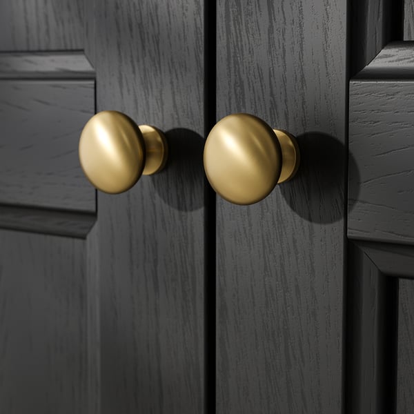 FÅGELFJÄLLET Armario+ 2 puertas, negro efecto de roble, 32 1/4x23 5/8x76 3/8 "